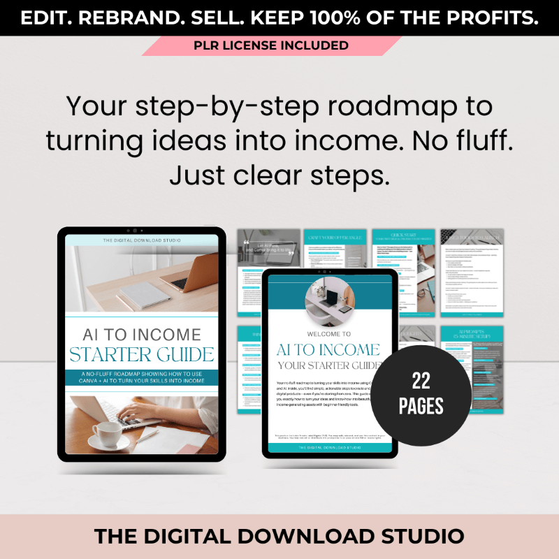 AI to Income Starter Guide - The Digital Download Studio