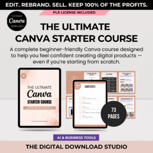 The Ultimate Canva Starter Course - The Digital Download Studio
