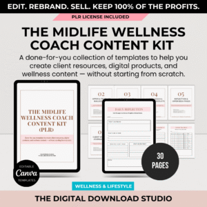 The Midlife Wellness Coach Content Kit - The Digital Download Studio